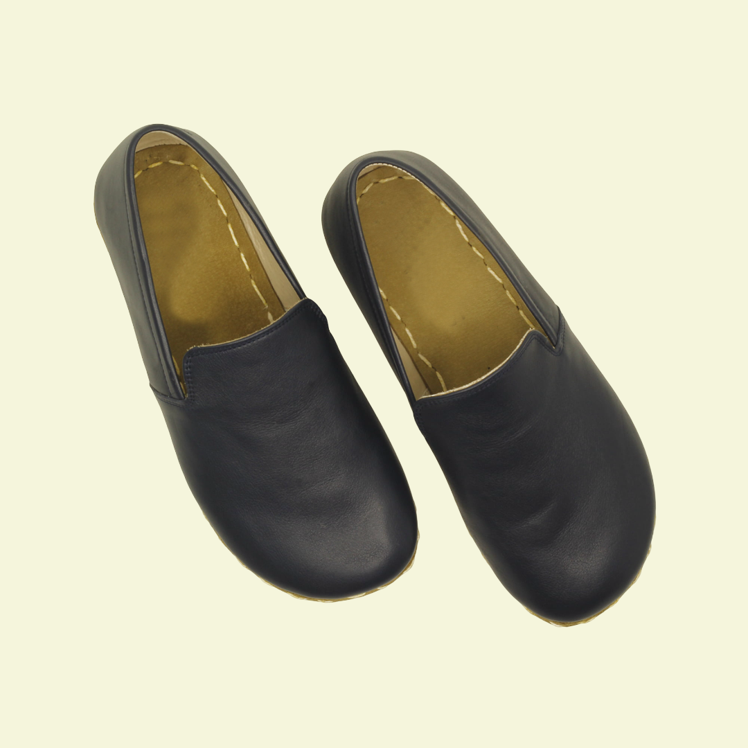 Women Barefoot Navy Blue Loafers