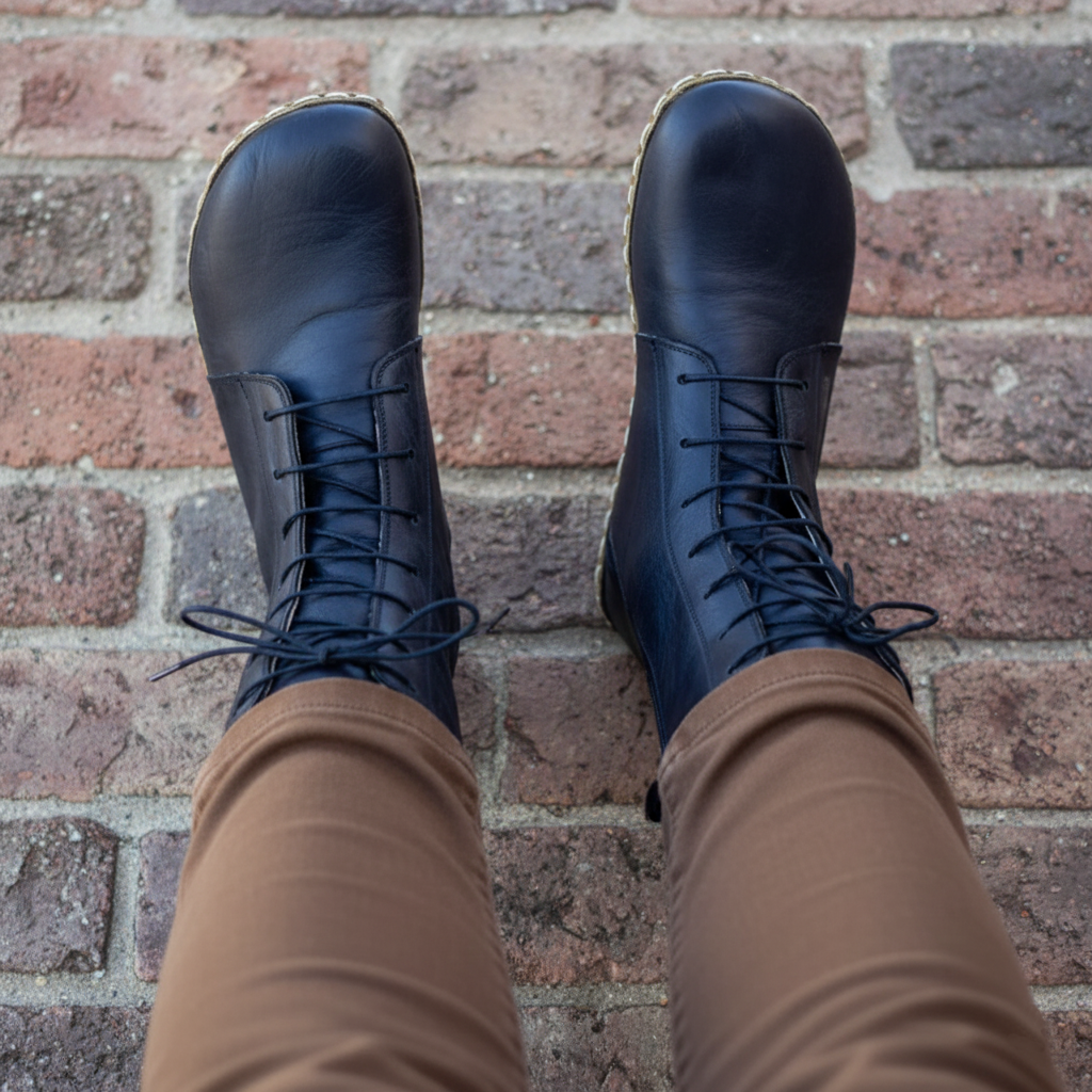 Barefoot Black Ankle Boots Men