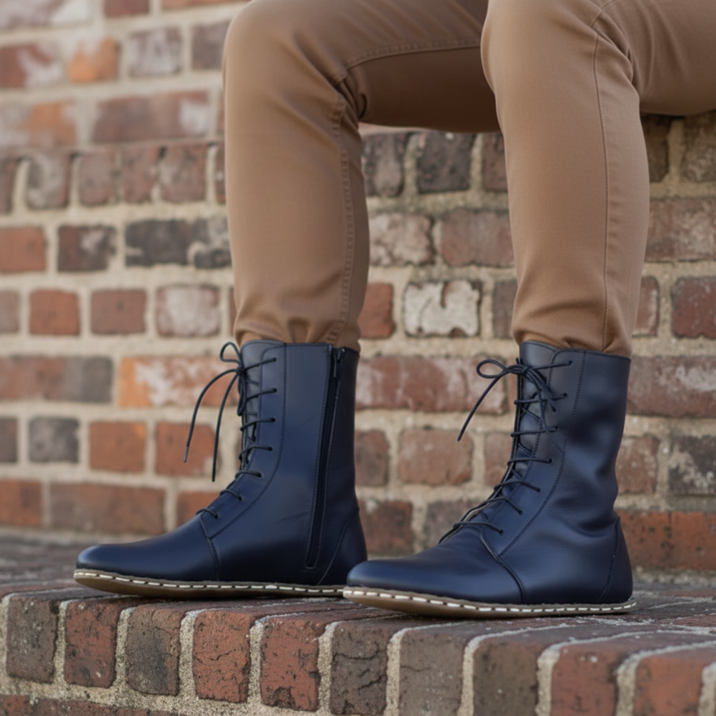 Barefoot Black Ankle Boots Men