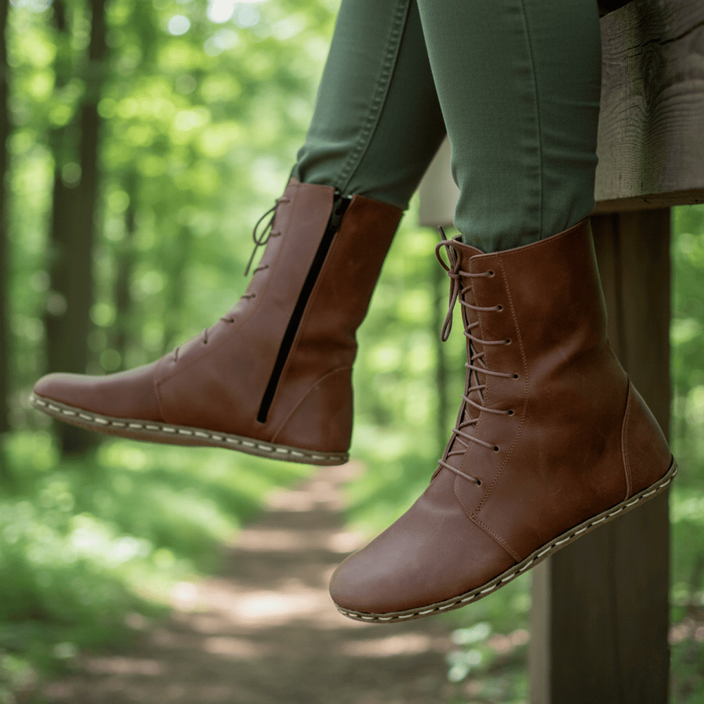 Barefoot Brown Ankle Boots Men