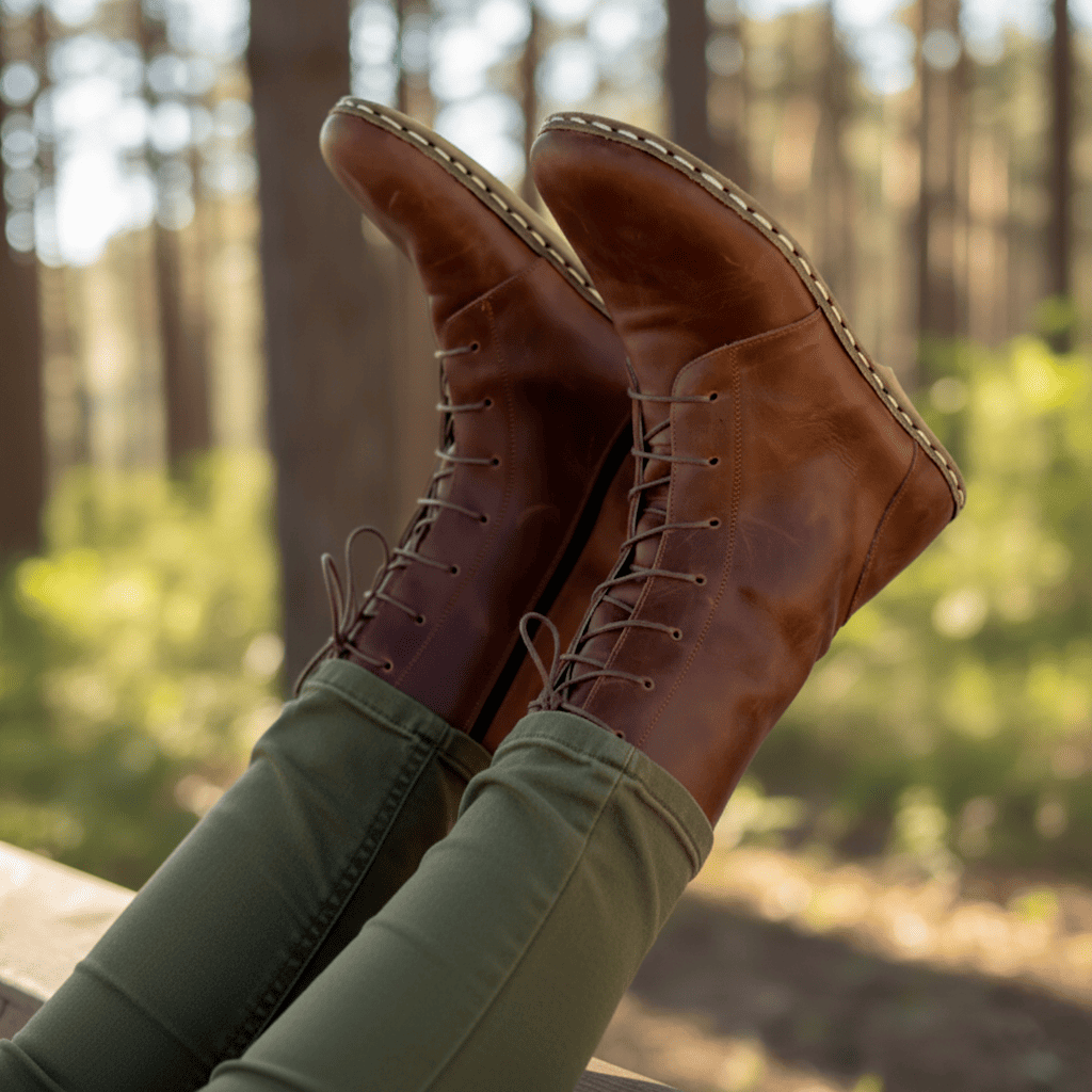 Barefoot Brown Ankle Boots Men