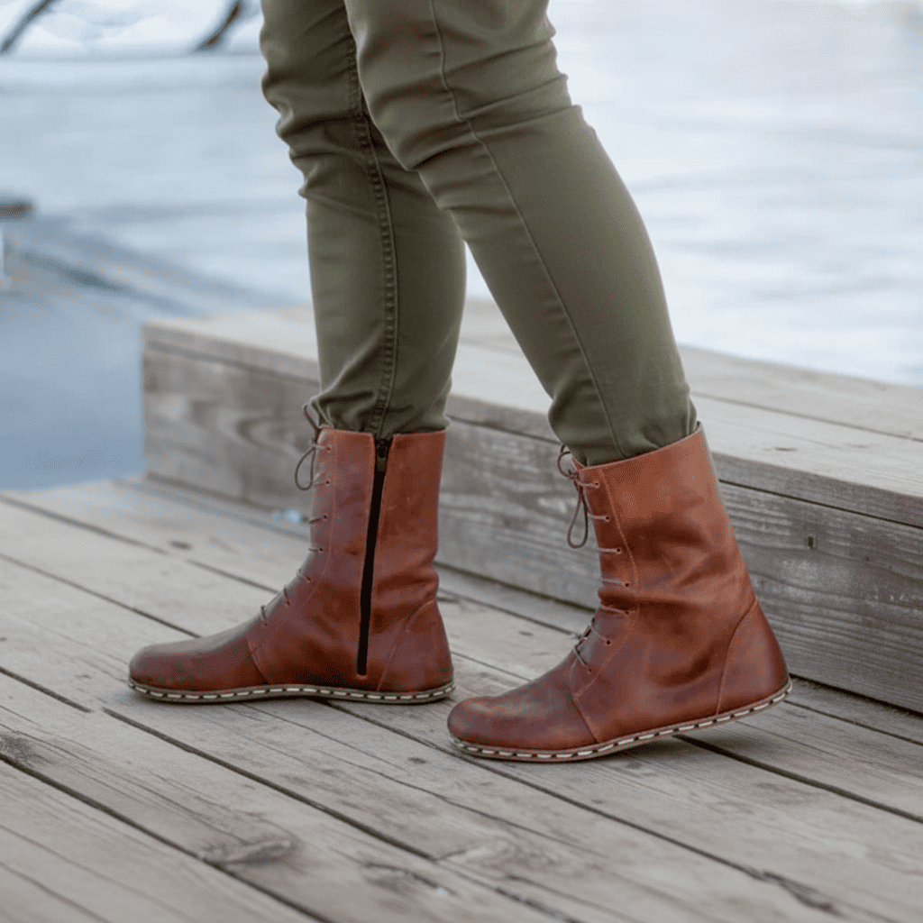 Barefoot Brown Ankle Boots Men