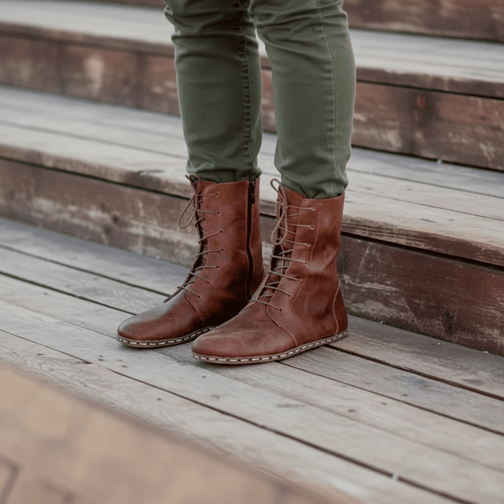Barefoot Brown Ankle Boots Men