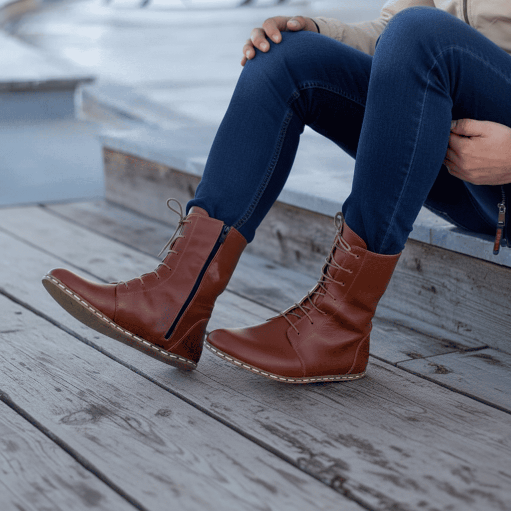 Barefoot Classic Brown Ankle Boots Men