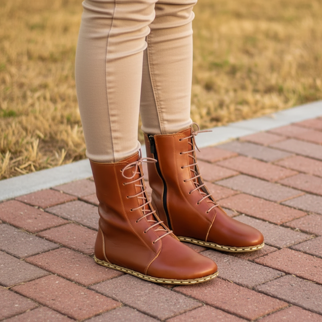 Barefoot Classic Brown Ankle Boots Women
