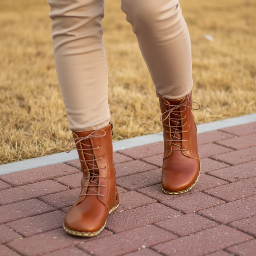 Barefoot Classic Brown Ankle Boots Women