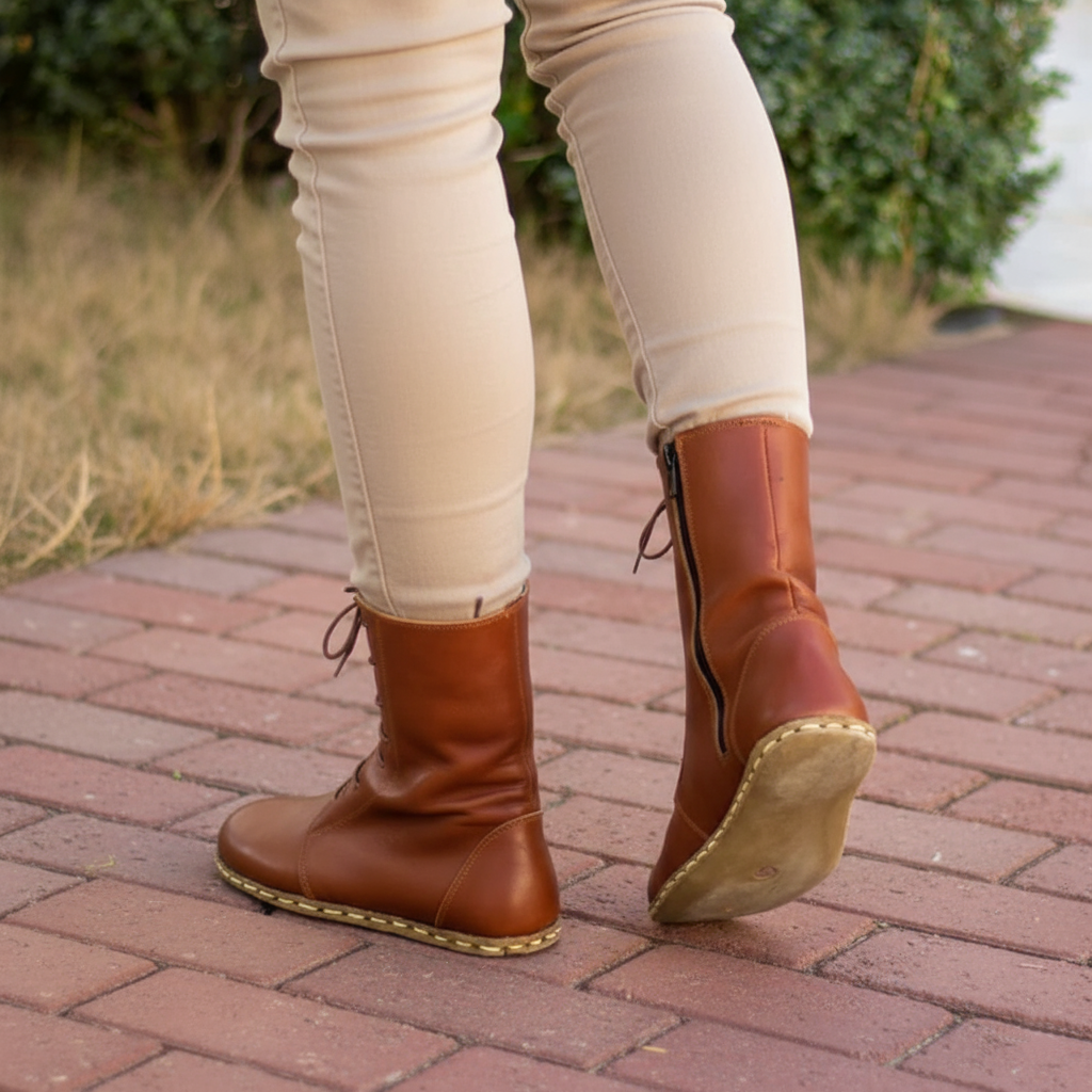 Barefoot Classic Brown Ankle Boots Women