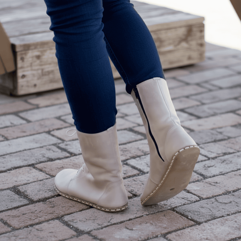 Barefoot Beige Ankle Boots Men