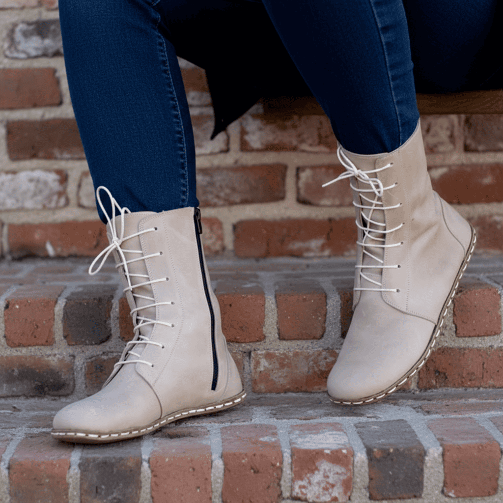 Barefoot Beige Ankle Boots Men