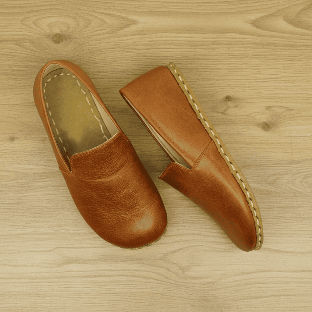 Brown Barefoot Loafers Men