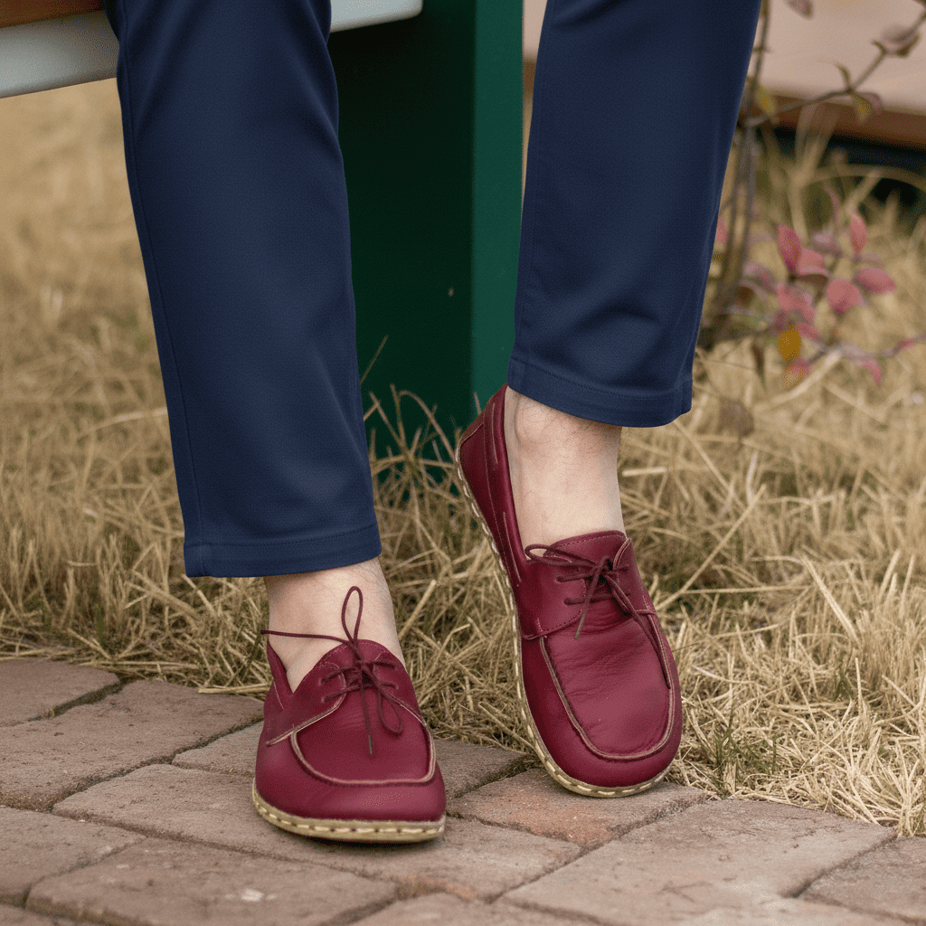 Nubuck Gray Barefoot Sneakers Men