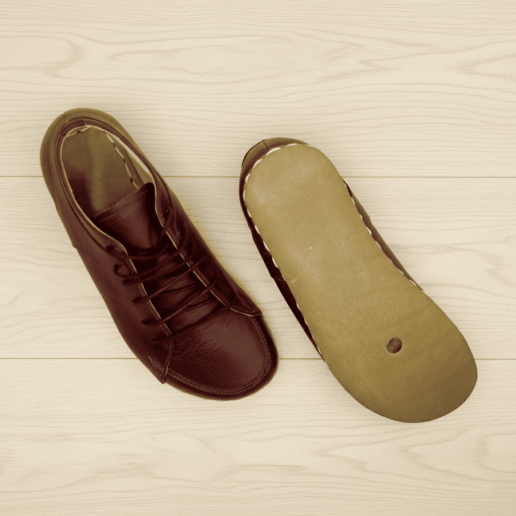 Burgundy Barefoot Sneakers Men