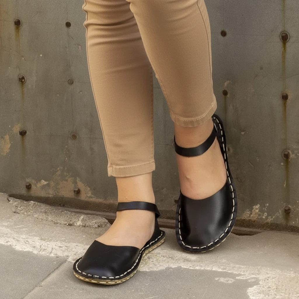 Closed Toe Black Barefoot Sandals Women