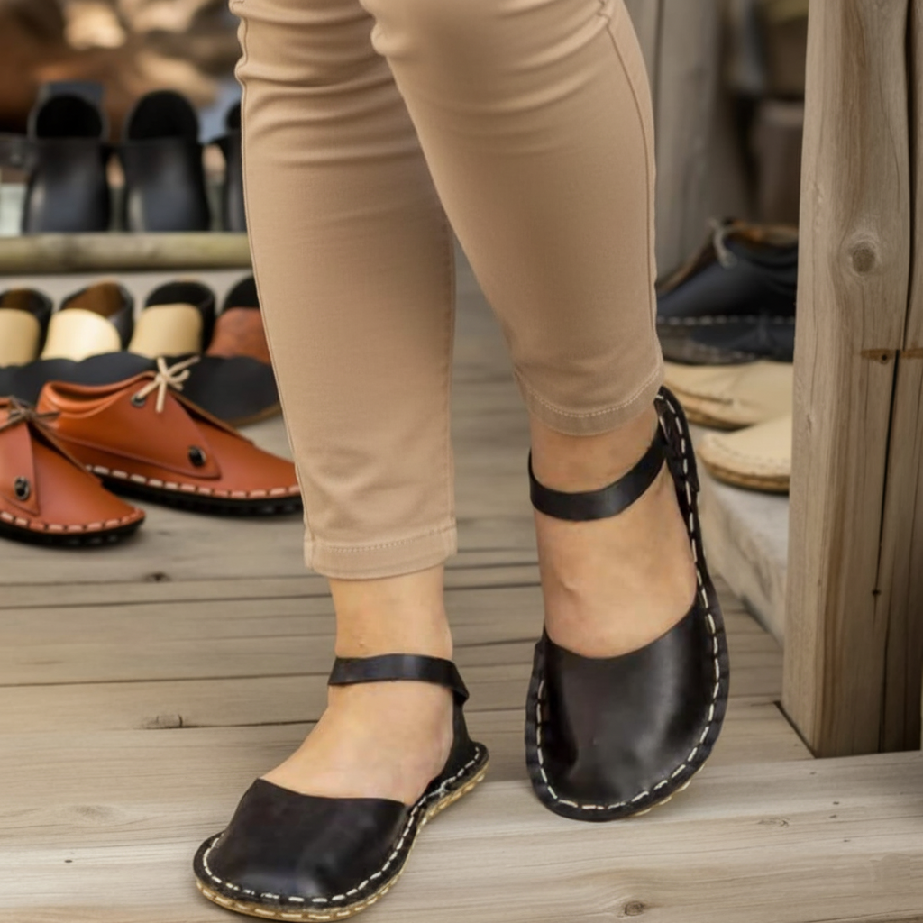 Closed Toe Black Barefoot Sandals Women