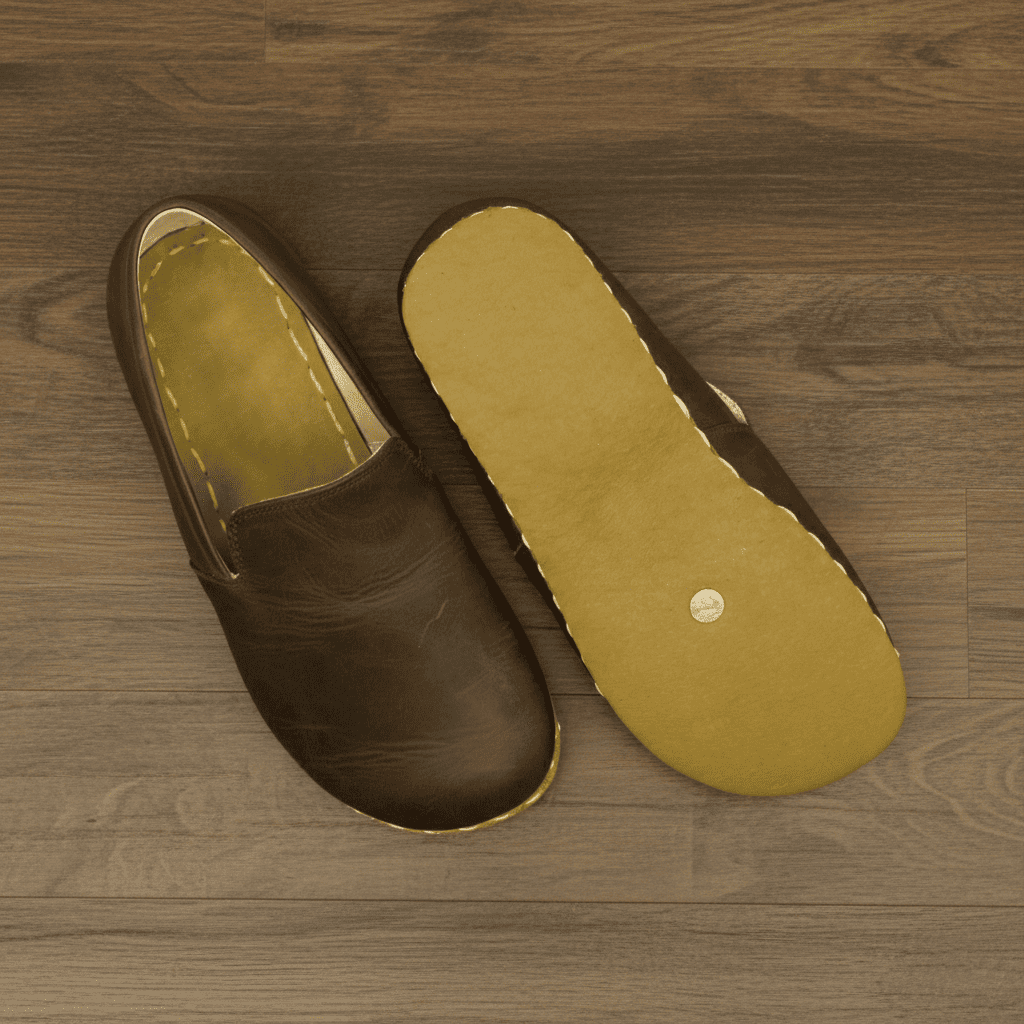 Coffee Brown Barefoot Loafers Men