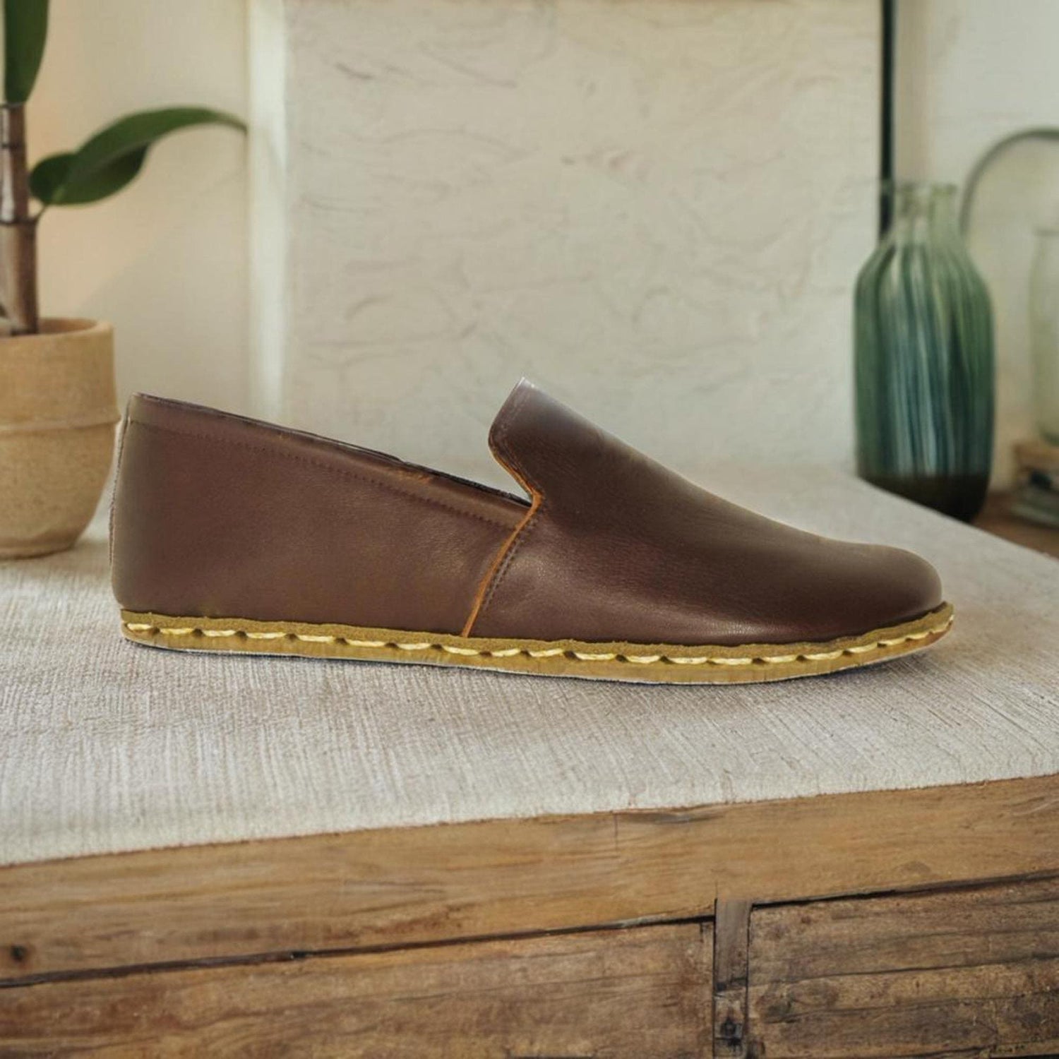 Dark Brown Barefoot Loafers Men