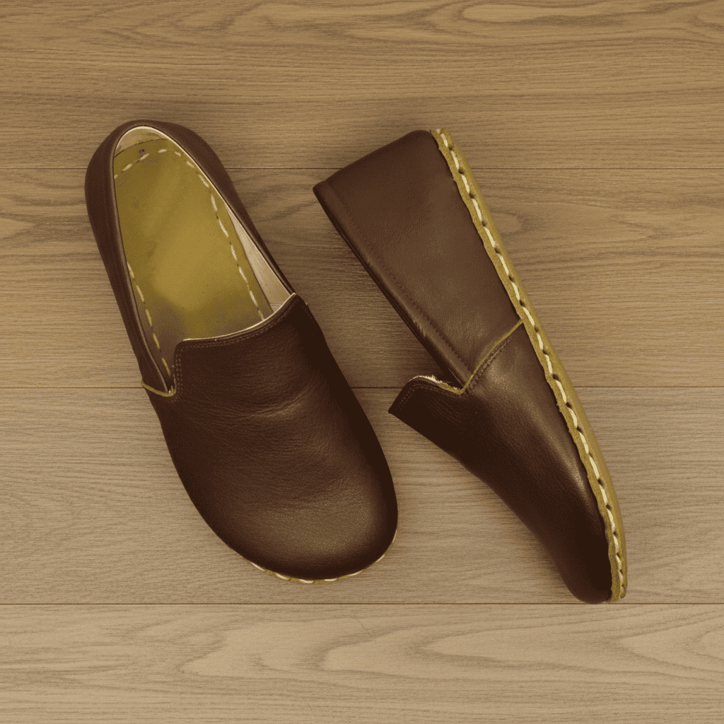 Dark Brown Barefoot Loafers Men