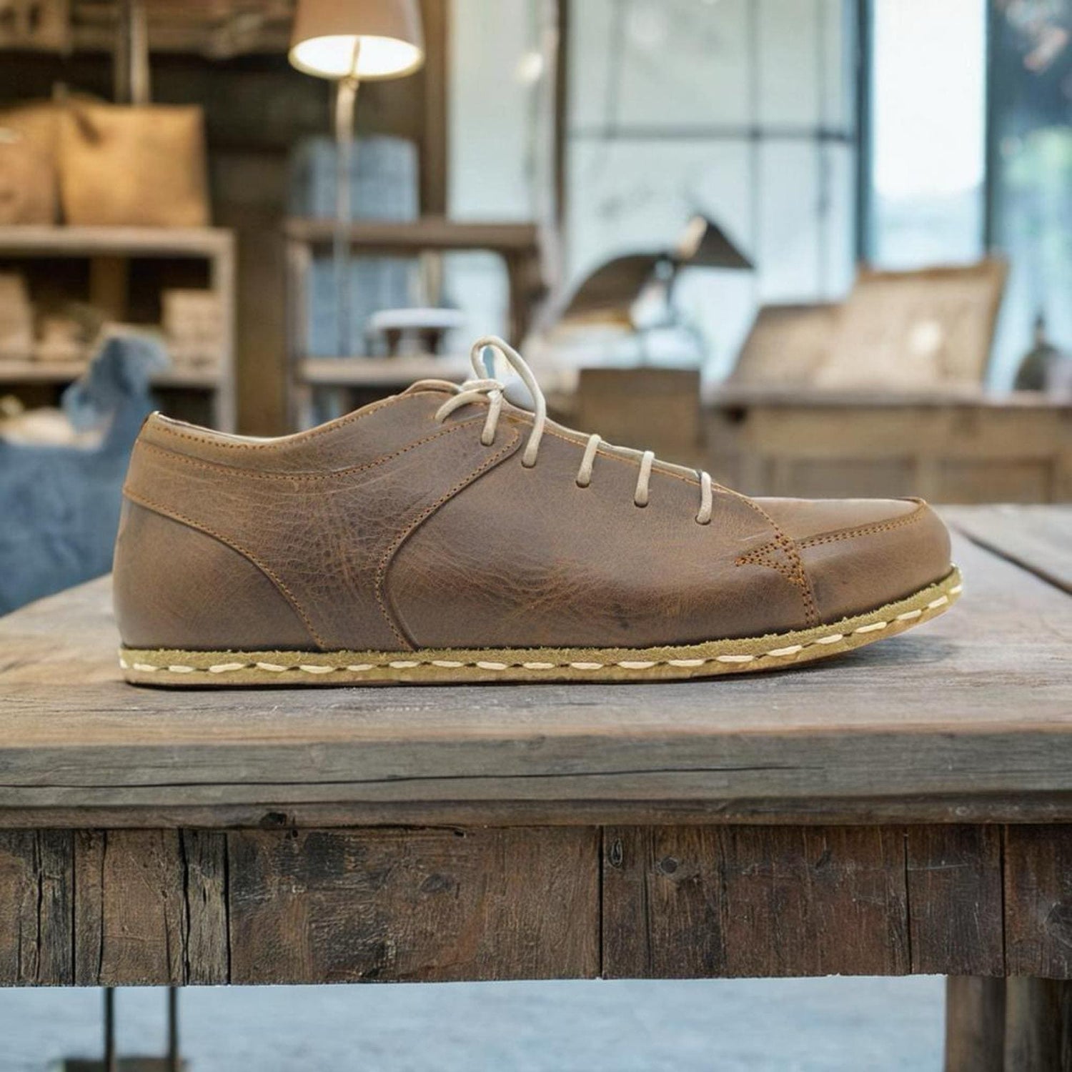 Coffee Brown Barefoot Sneakers Men