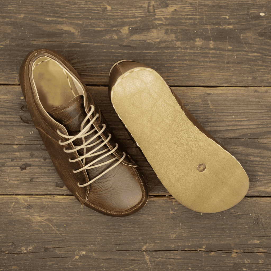 Coffee Brown Barefoot Sneakers Men