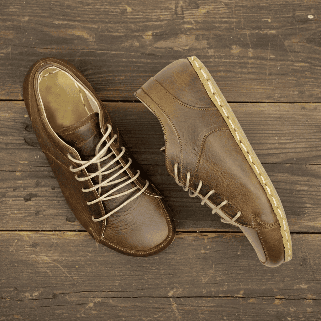 Coffee Brown Barefoot Sneakers Men