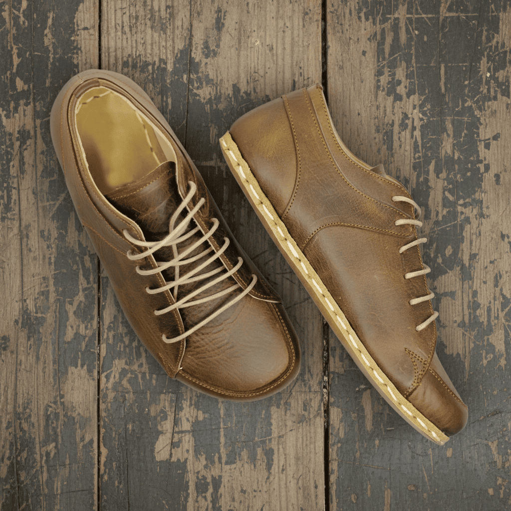 Coffee Brown Barefoot Sneakers Men