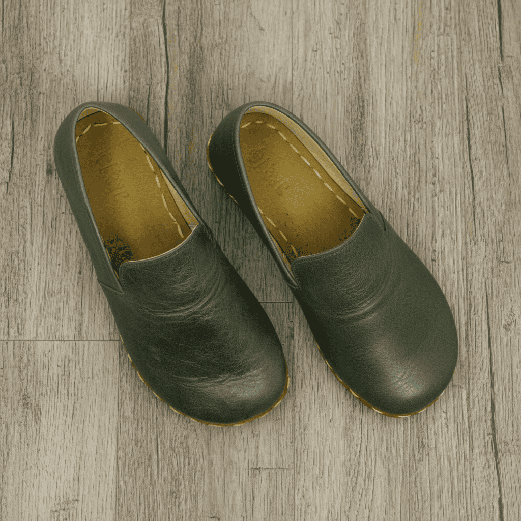 Dark Green Barefoot Loafers Men