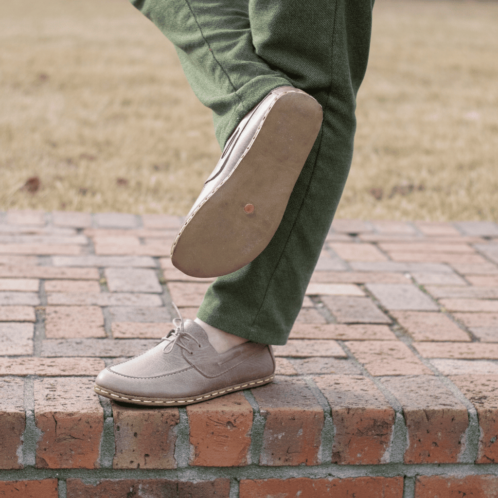 Light Brown Barefoot Boat Shoes Men