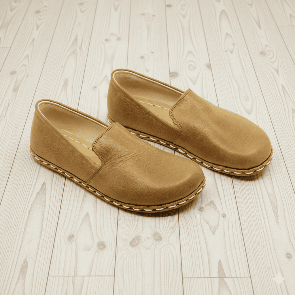 Matte Brown Barefoot Loafers Men