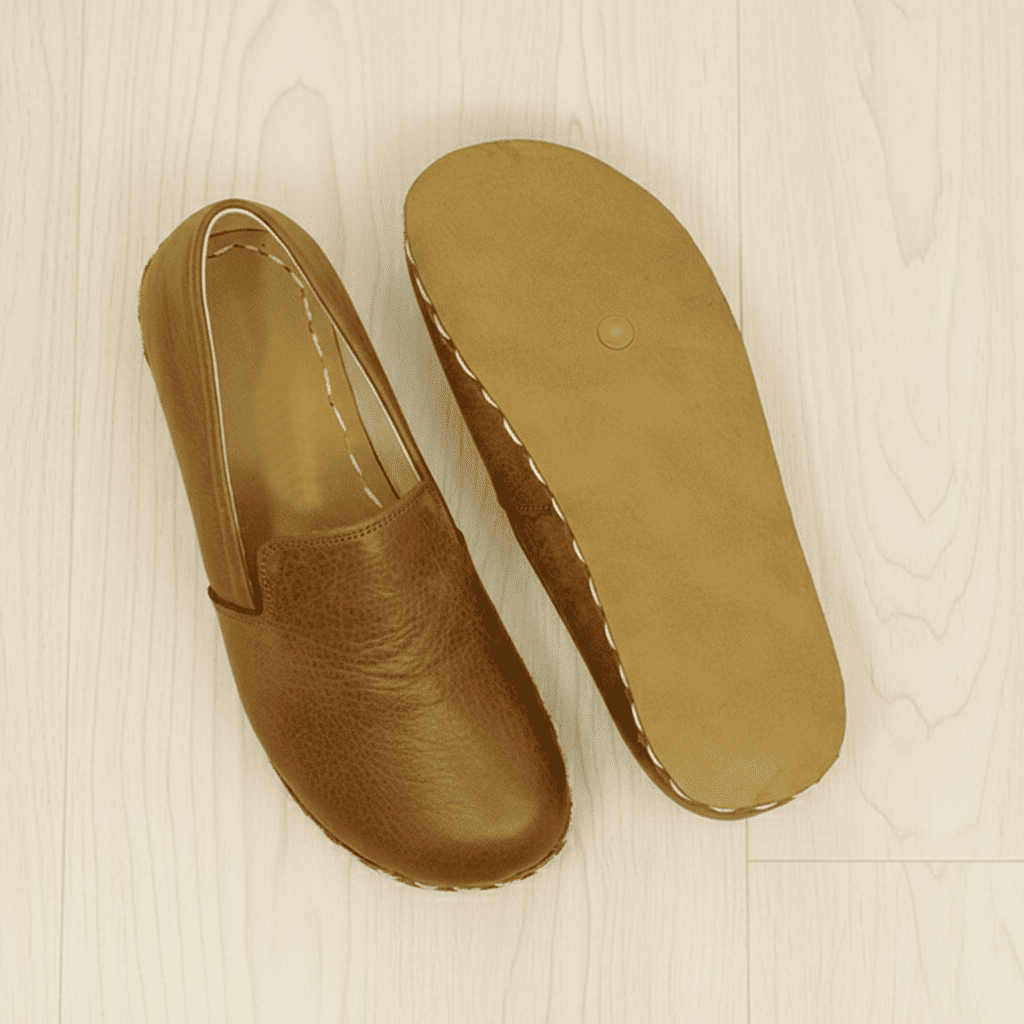 Matte Brown Barefoot Loafers Men