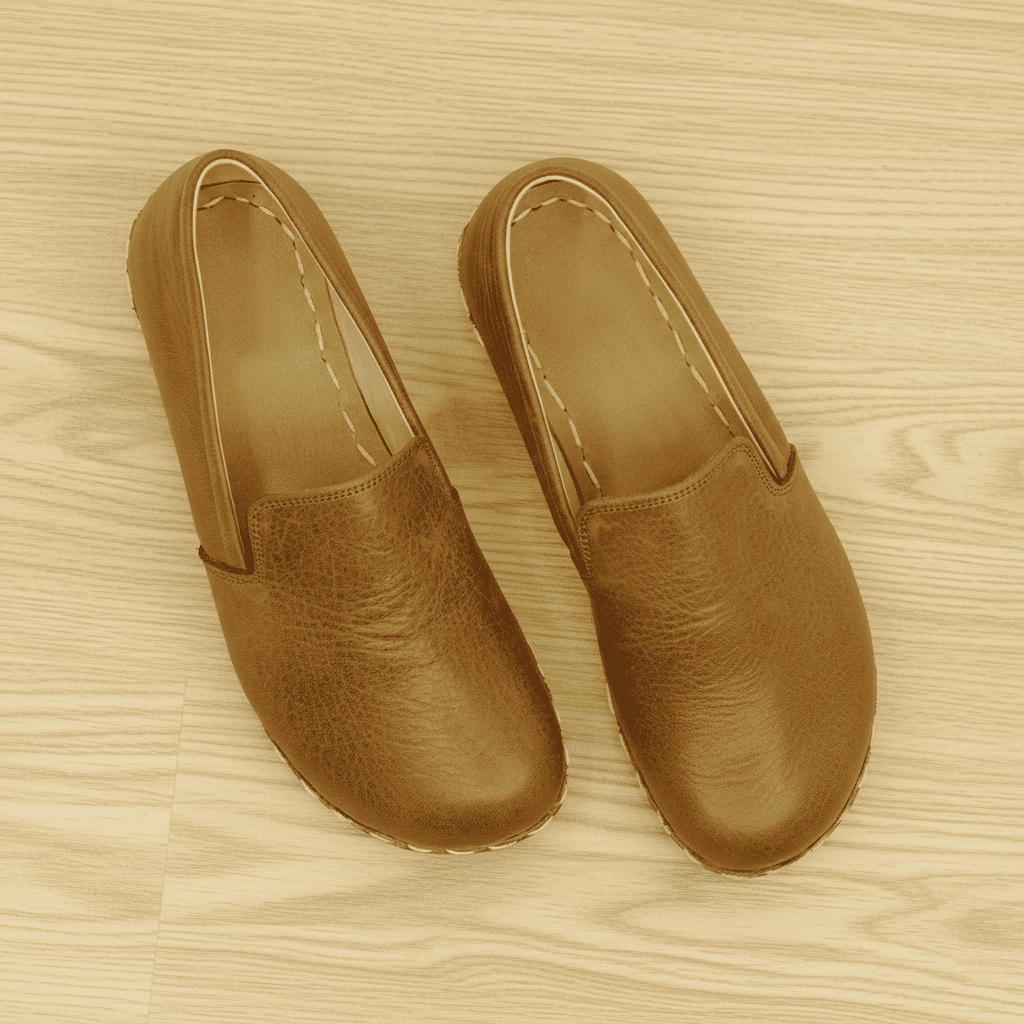 Matte Brown Barefoot Loafers Men