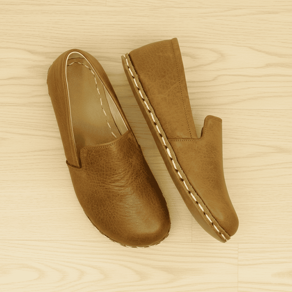 Matte Brown Barefoot Loafers Men