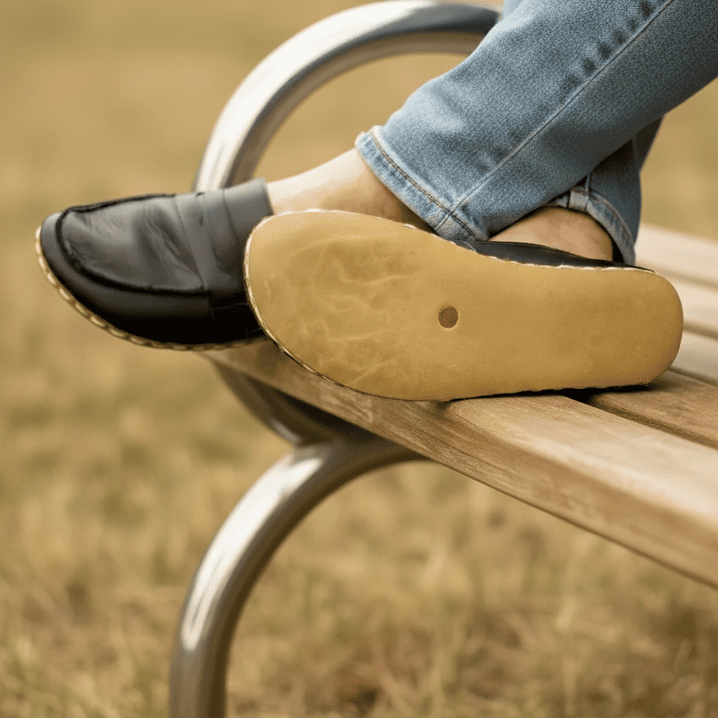 Black Barefoot Penny Loafers Men