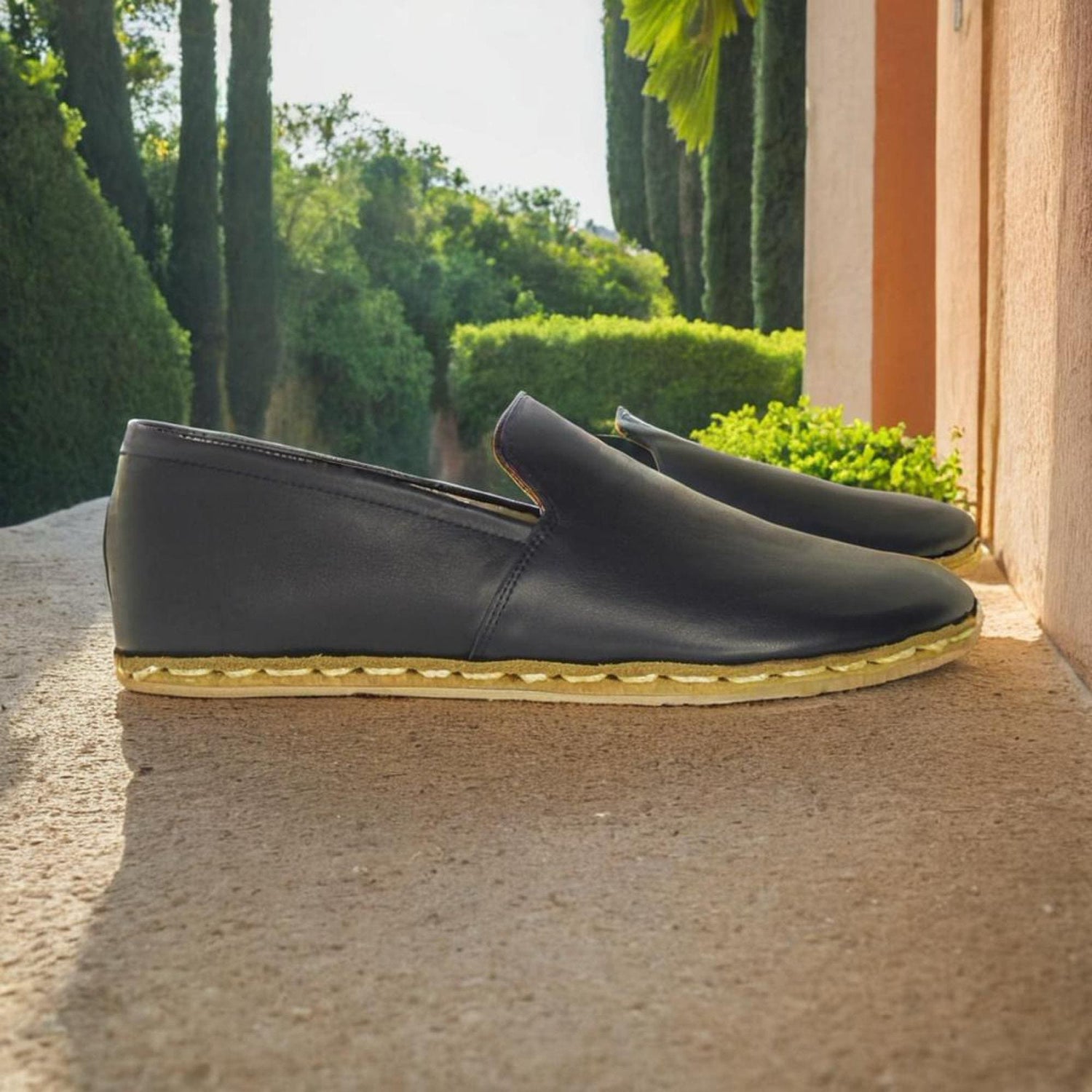 Navy Blue Barefoot Loafers Men