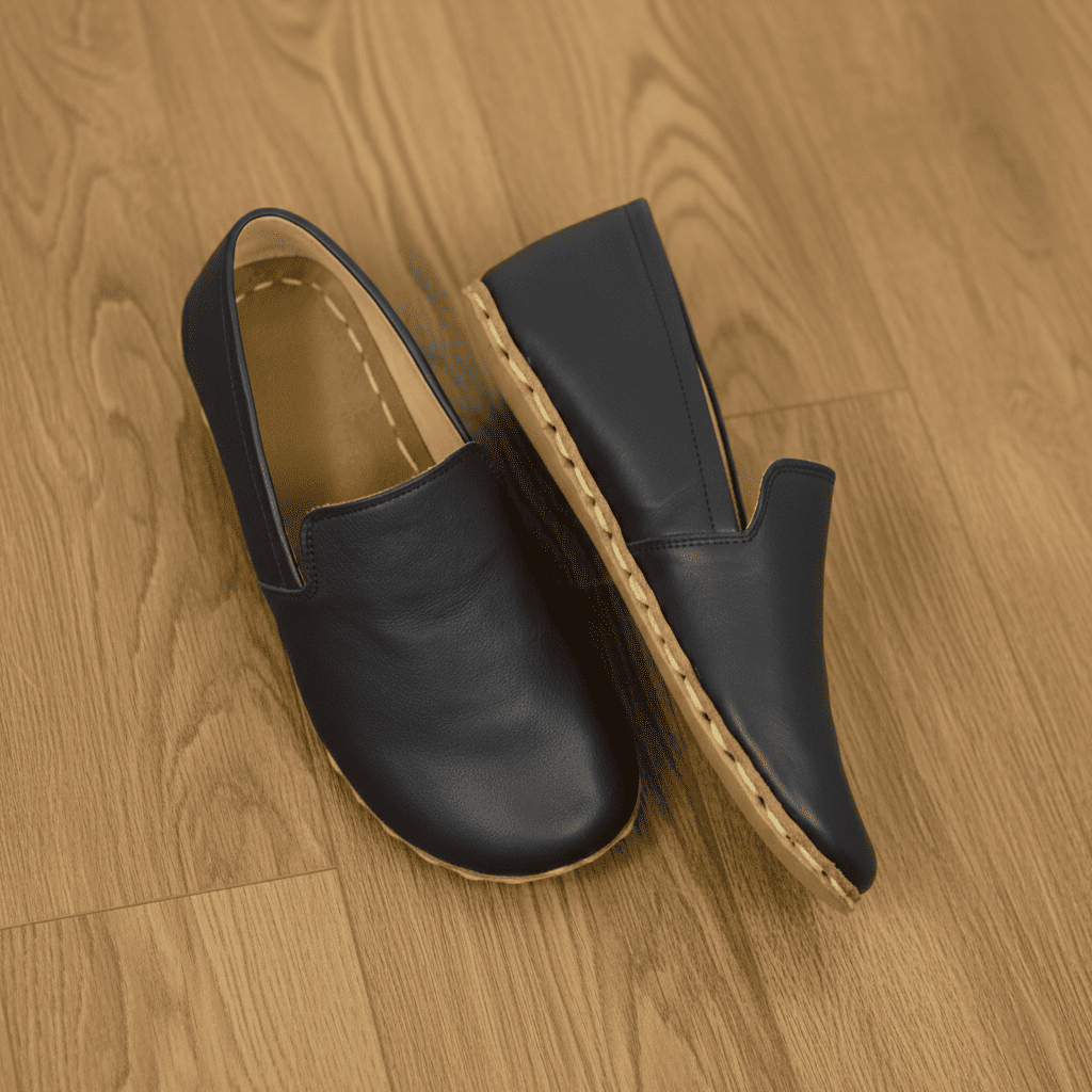 Navy Blue Barefoot Loafers Men