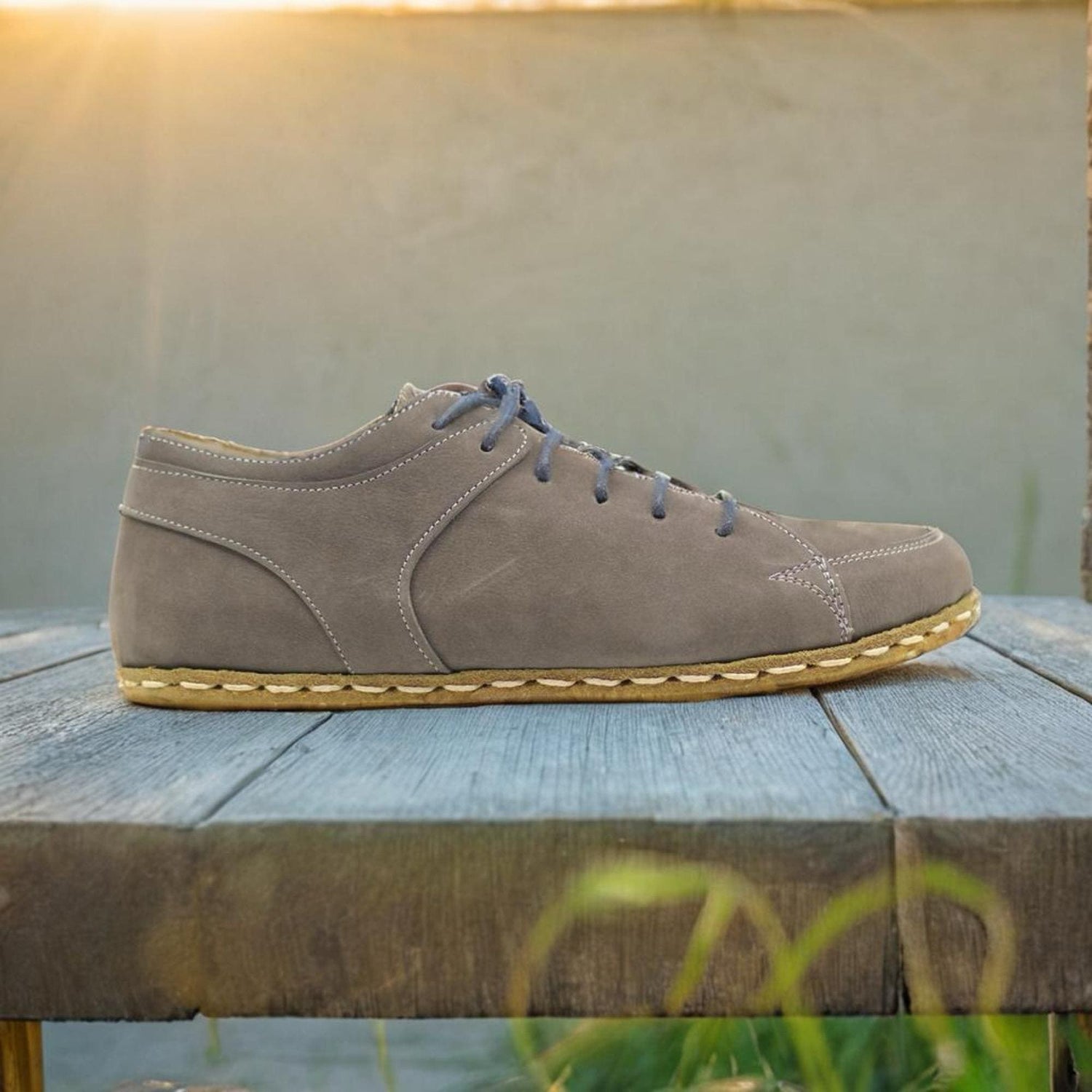 Nubuck Gray Barefoot Sneakers Men