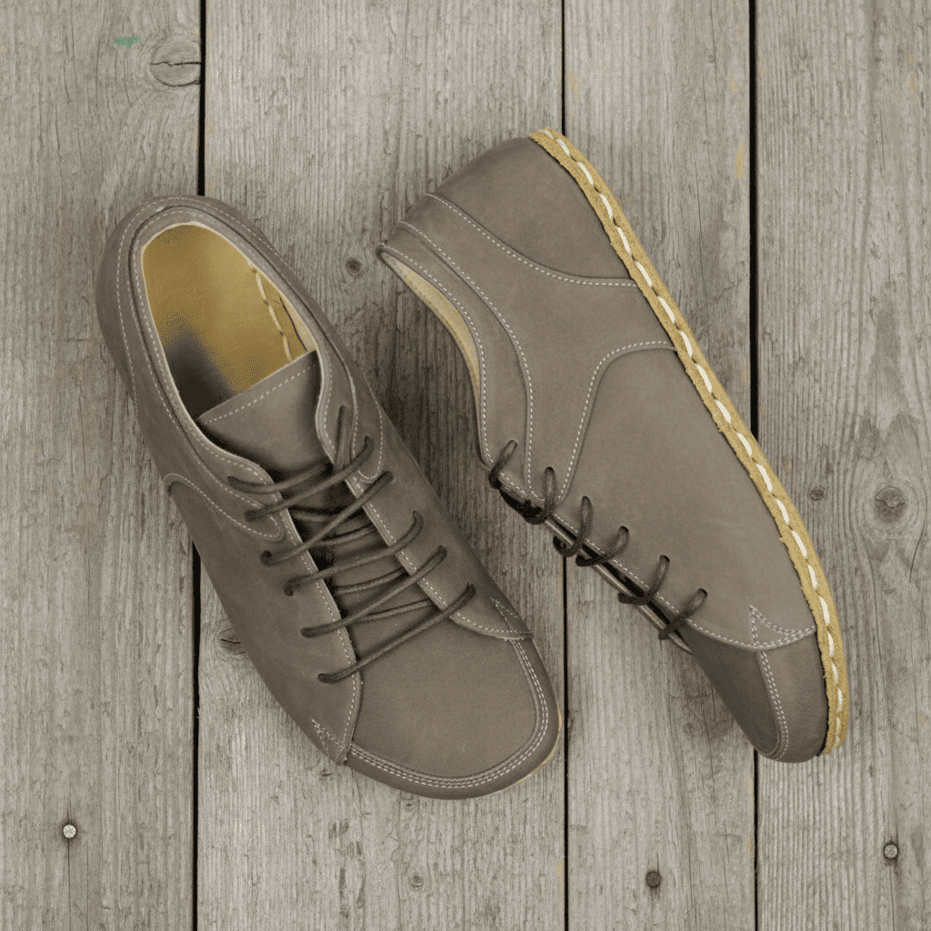 Nubuck Gray Barefoot Sneakers Men