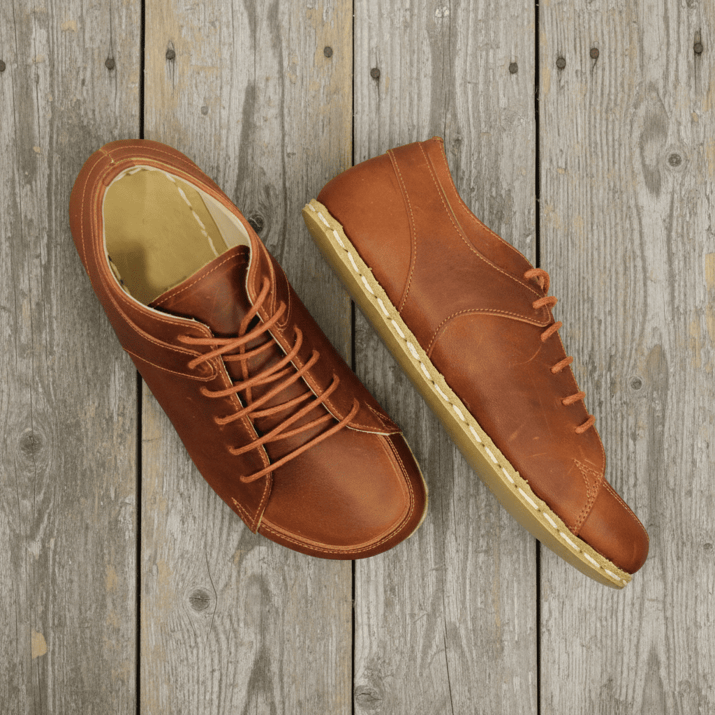 Tan Brown Barefoot Sneakers Men