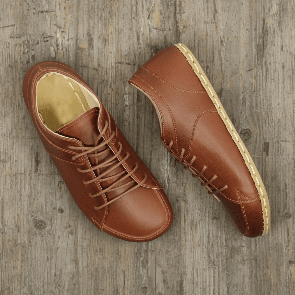 Tan Brown Barefoot Sneakers Men
