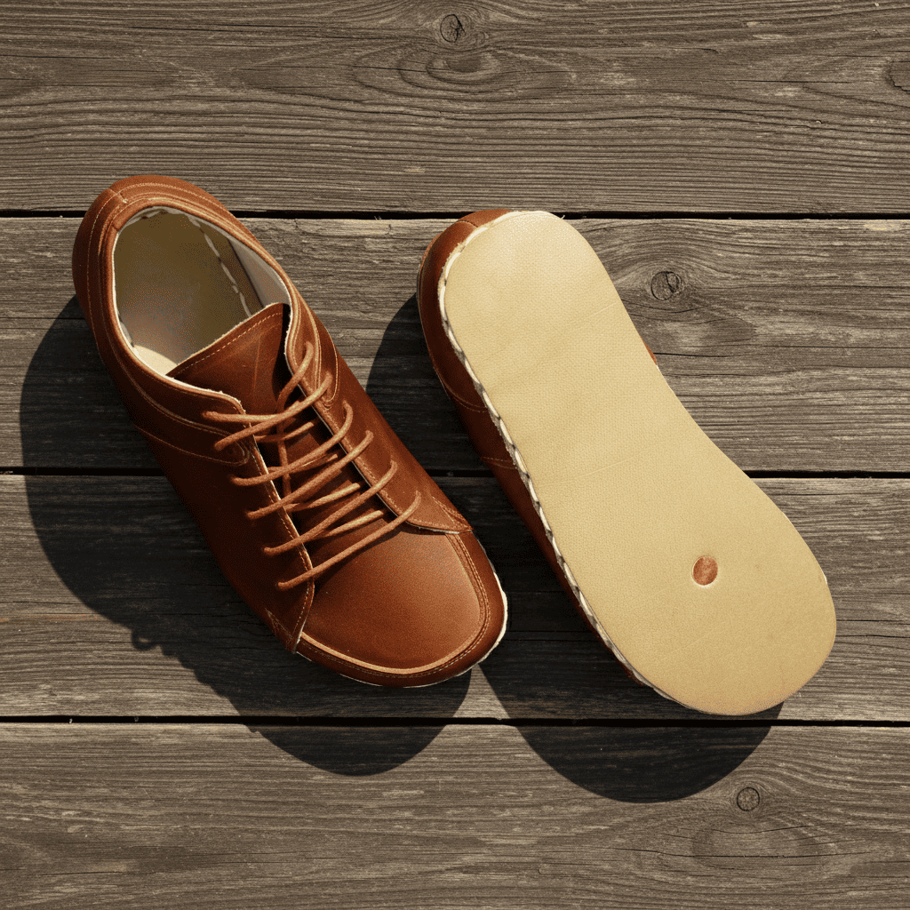 Tan Brown Barefoot Sneakers Men