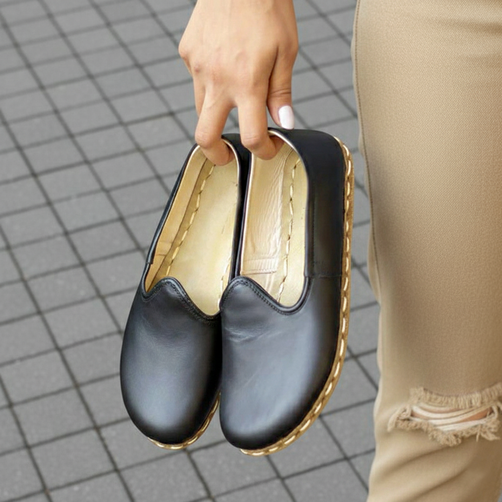 Women Barefoot Black Slip On Shoes