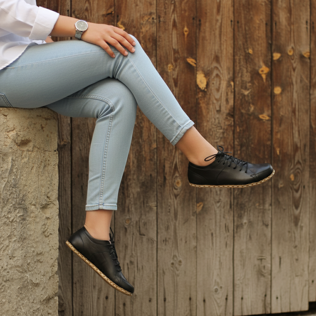 Women Barefoot Black Sneakers