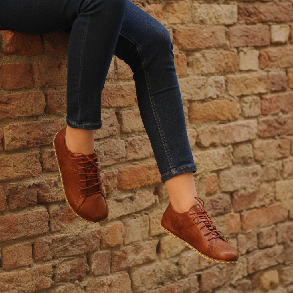 Women Barefoot Brown Sneakers