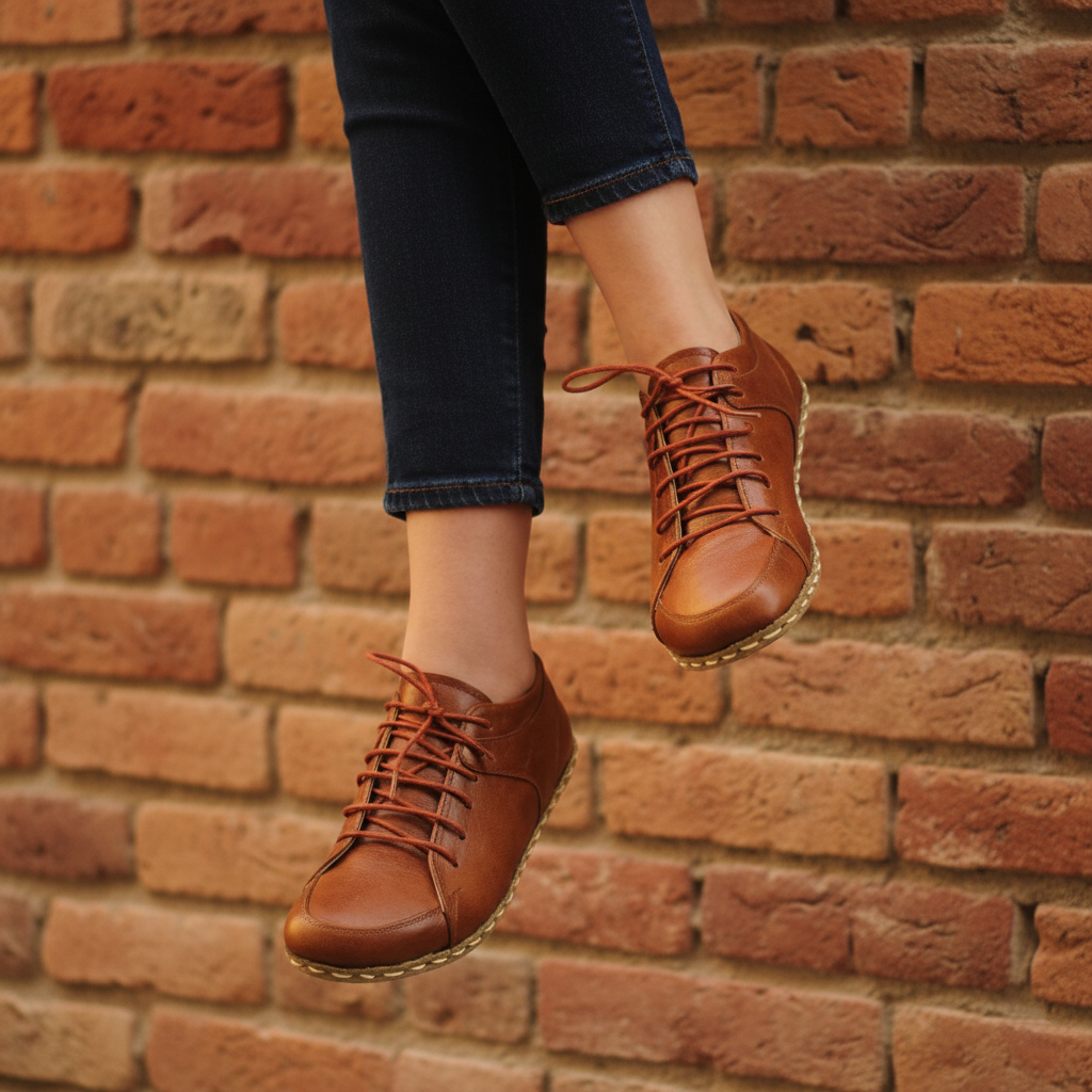 Women Barefoot Brown Sneakers