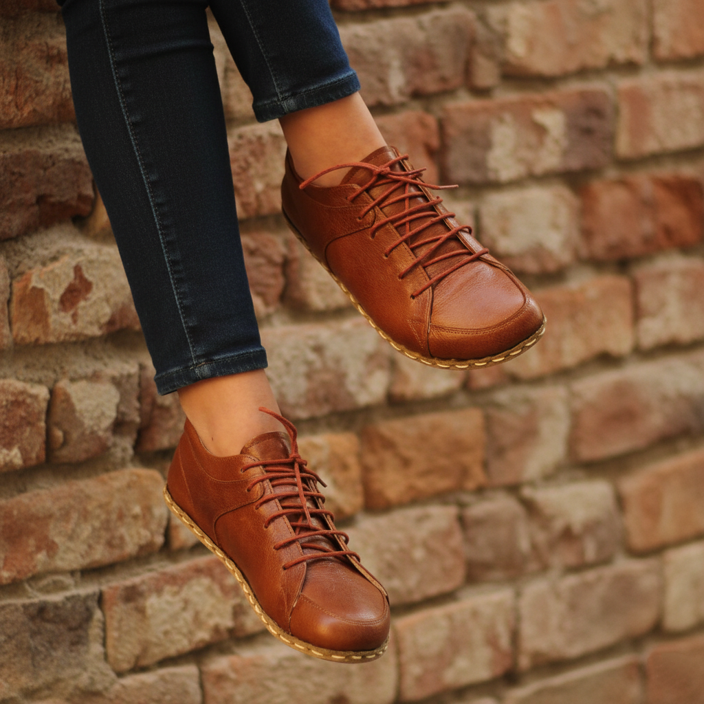 Women Barefoot Brown Sneakers