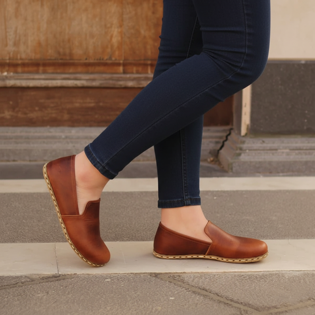 Women Barefoot Classic Brown Loafers