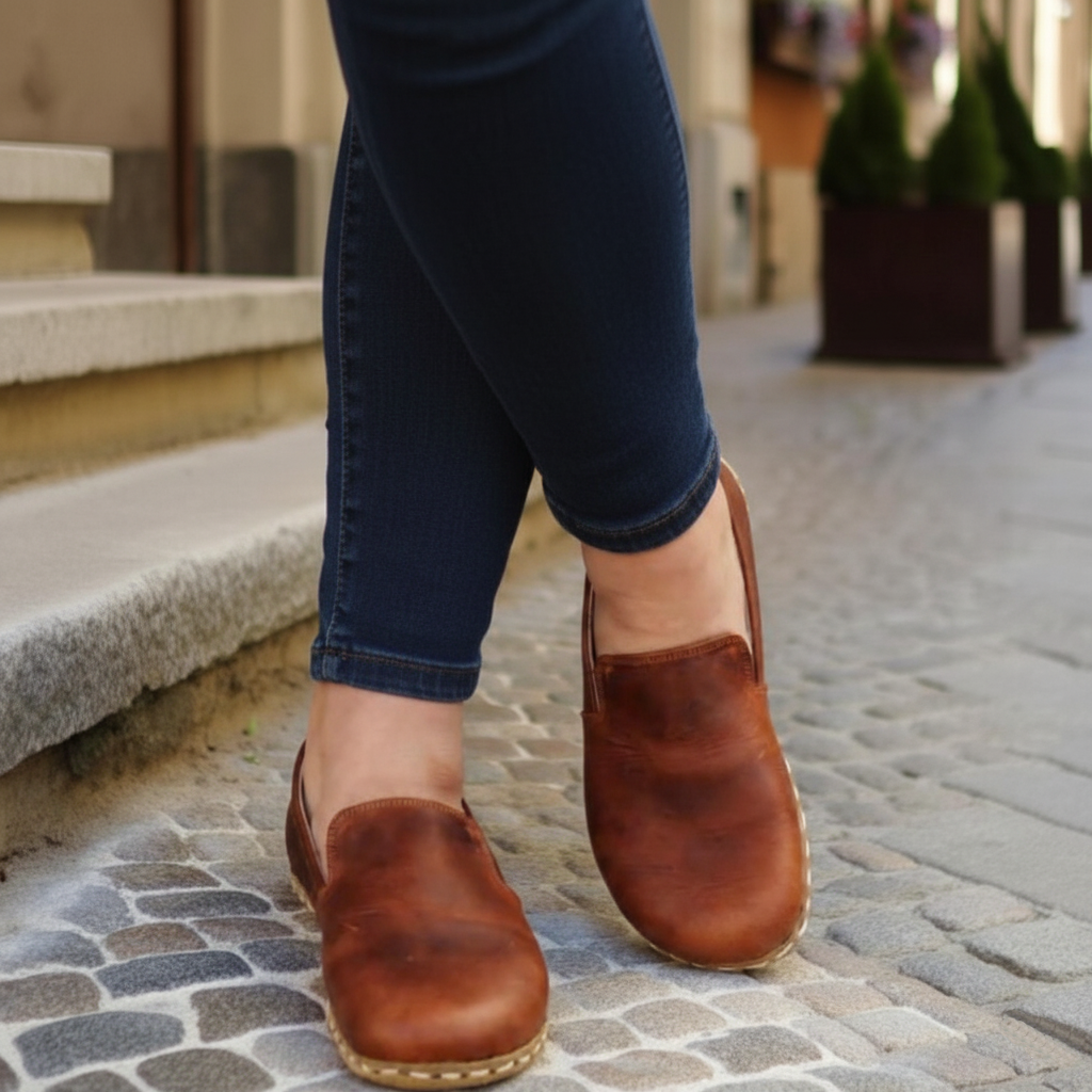 Women Barefoot Classic Brown Loafers