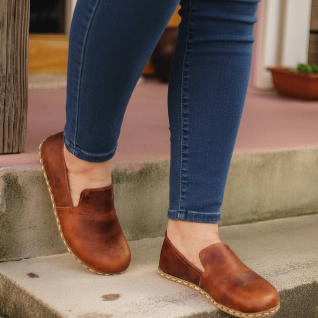 Women Barefoot Classic Brown Loafers