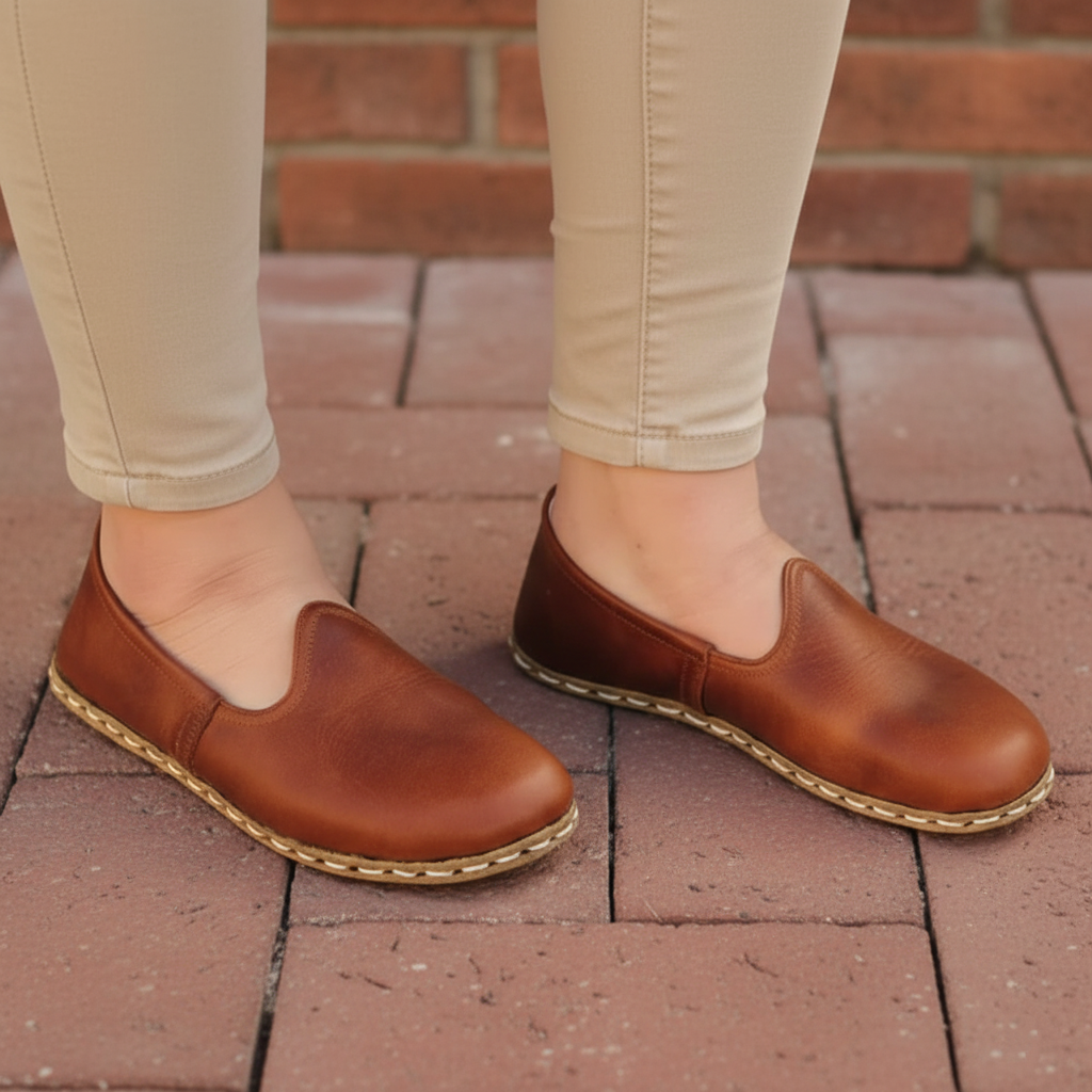 Women Barefoot Classic Brown Slip On Shoes
