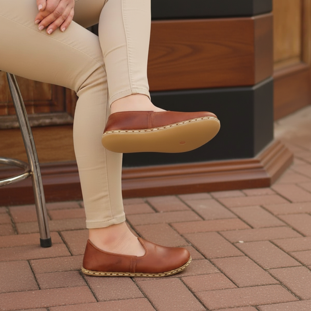 Women Barefoot Classic Brown Slip On Shoes