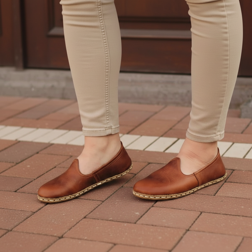 Women Barefoot Classic Brown Slip On Shoes